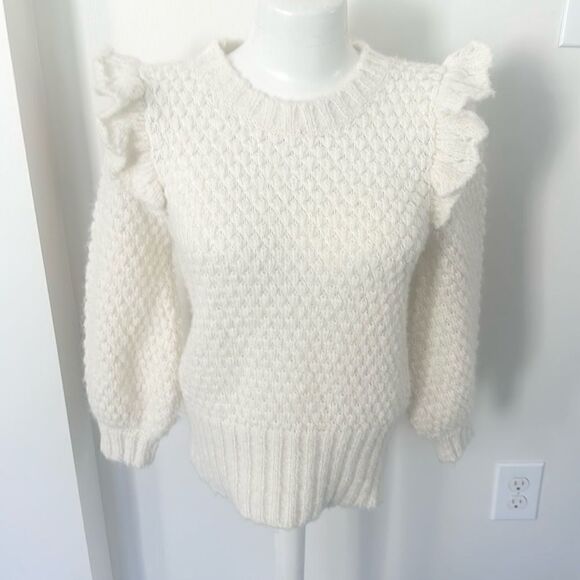 St. Roche Candy Alpaca Sweater-Ivory S - Picture 2 of 9